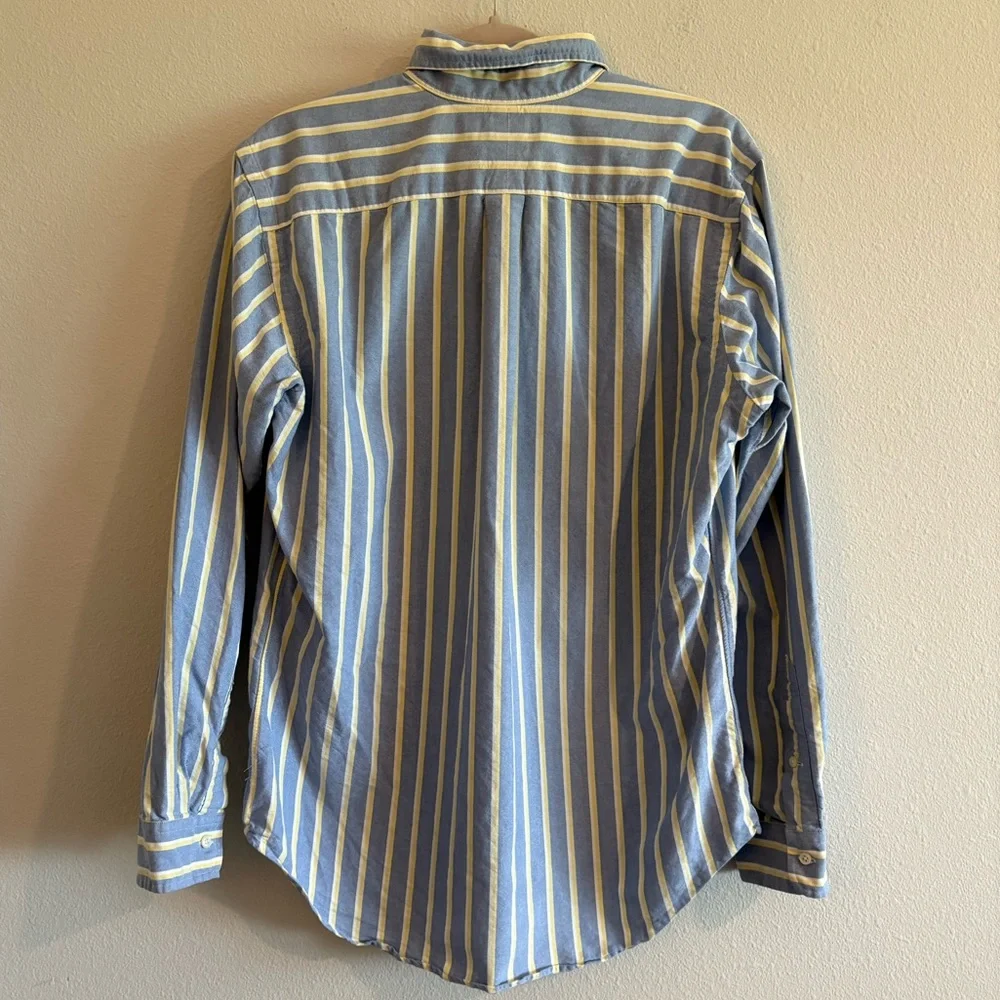 Polo Ralph Lauren Buttondown Shirt Long-Sleeve Men’s Medium Stripes Blue Yellow